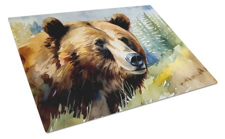 NEW Grizzly Bear Glass Cutting Board Decorative Tempered Glass Kitchen Cutting and Serving Board Large Size Chopping Board