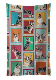 Lots of Blue Merle Welsh Cardigan Corgi Kitchen Towel Dish Cloths Guest Hand Towel Decorative Bathroom Towel for Face,Tea, Dishcloth, Kitchen and