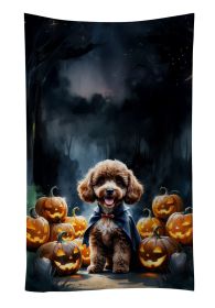 Chocolate Poodle Puppy Halloween Kitchen Towel Dish Cloths Guest Hand Towel Decorative Bathroom Towel for Face,Tea, Dishcloth, Kitchen and Bath