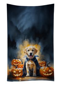 Yellow Labrador Retriever Puppy Halloween Kitchen Towel Dish Cloths Guest Hand Towel Decorative Bathroom Towel for Face,Tea, Dishcloth