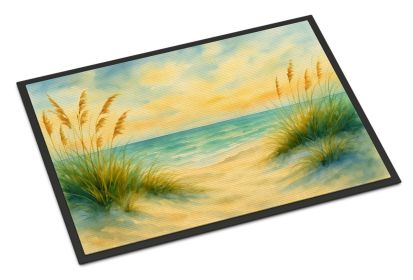Beach Quiet Morning on the Dunes Doormat Front Door Mat Indoor Outdoor Rugs for Entryway, Non Slip Washable Low Pile, 18H X 27W