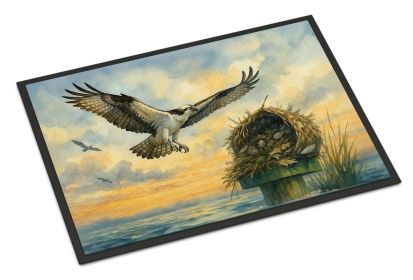 Osprey Nest Over the Bay Doormat Front Door Mat Indoor Outdoor Rugs for Entryway, Non Slip Washable Low Pile, 24H X 36W