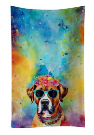 Boxer Hippie Dawg Kitchen Towel Dish Cloths Guest Hand Towel Decorative Bathroom Towel for Face,Tea, Dishcloth, Kitchen and Bath (Default: Default)